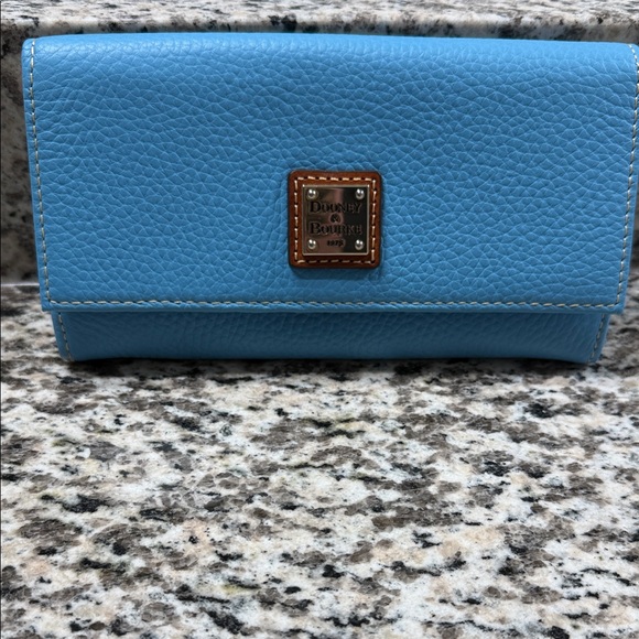 Dooney & Bourke Caribbean Blue Leather Wallet - Picture 5 of 9